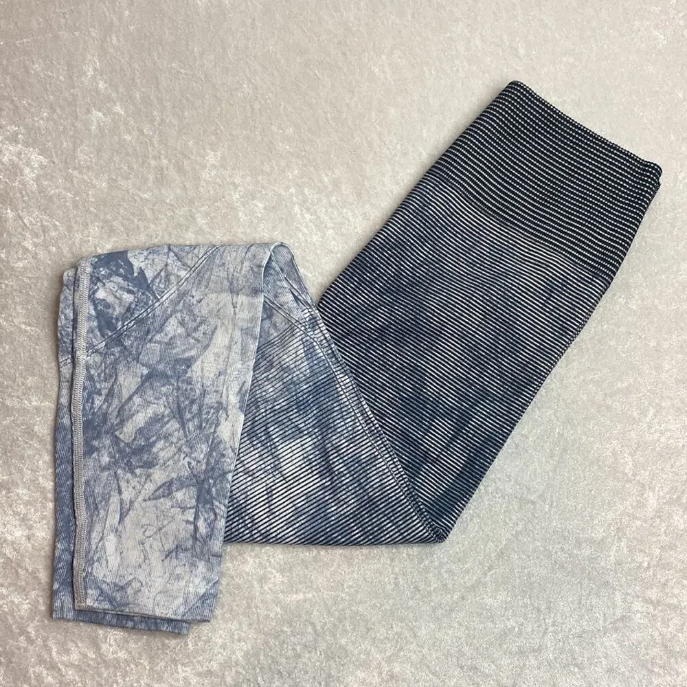 NWOT Lululemon Run Fast and Free Blue 7/8 leggings Size 4